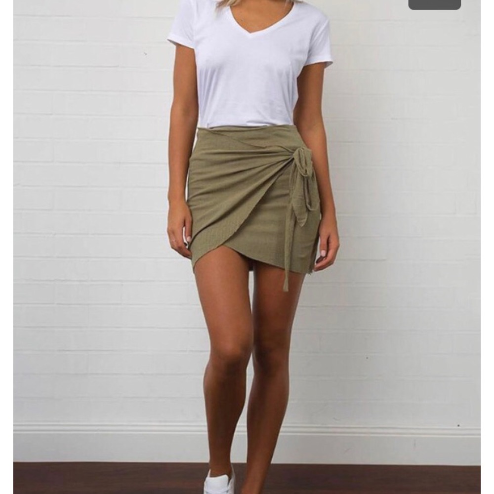 Wrap mini skirt